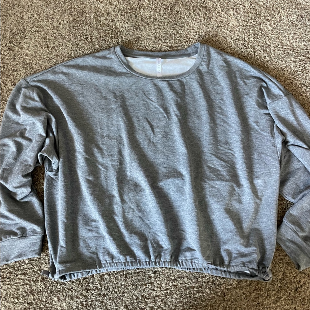 Fabletics Heather Gray Long Sleeve Top